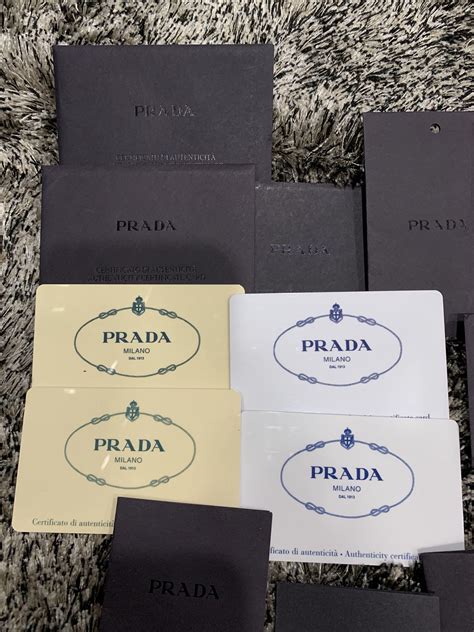 prada authentic card|prada authenticity card blank.